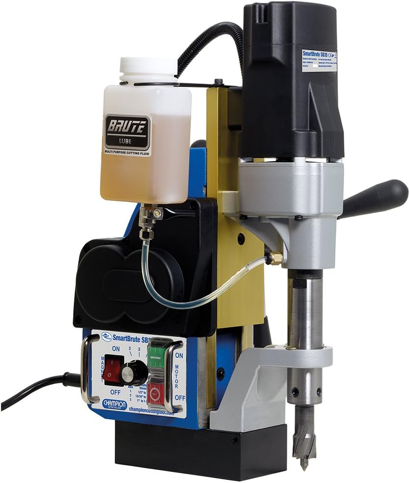 Champion Cutting Tool RotoBrute SB35 Automatic Magnetic Drill Press, 1100W, Variable Speed/Reverse, Automatic Up to 1-3/16" Diameter x 1-3/4" Depth, Manual Up to 1-3/8" Diameter x 2" Depth