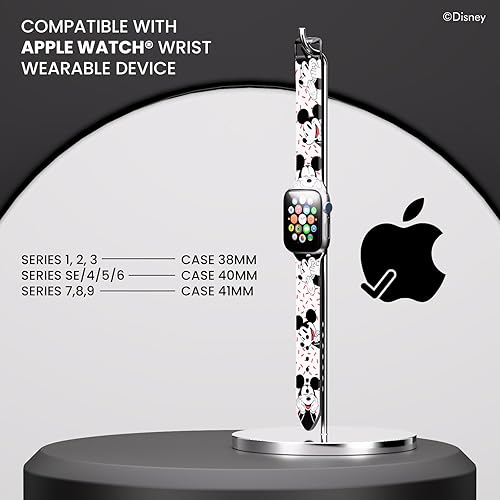 Miniatura 3 de iJoy Correa de pulsera de Disney para Apple Watch, ajuste universal y ajustable, suave y duradera, de silicona, 1.4961.575 pulgadas, 1.6541.732