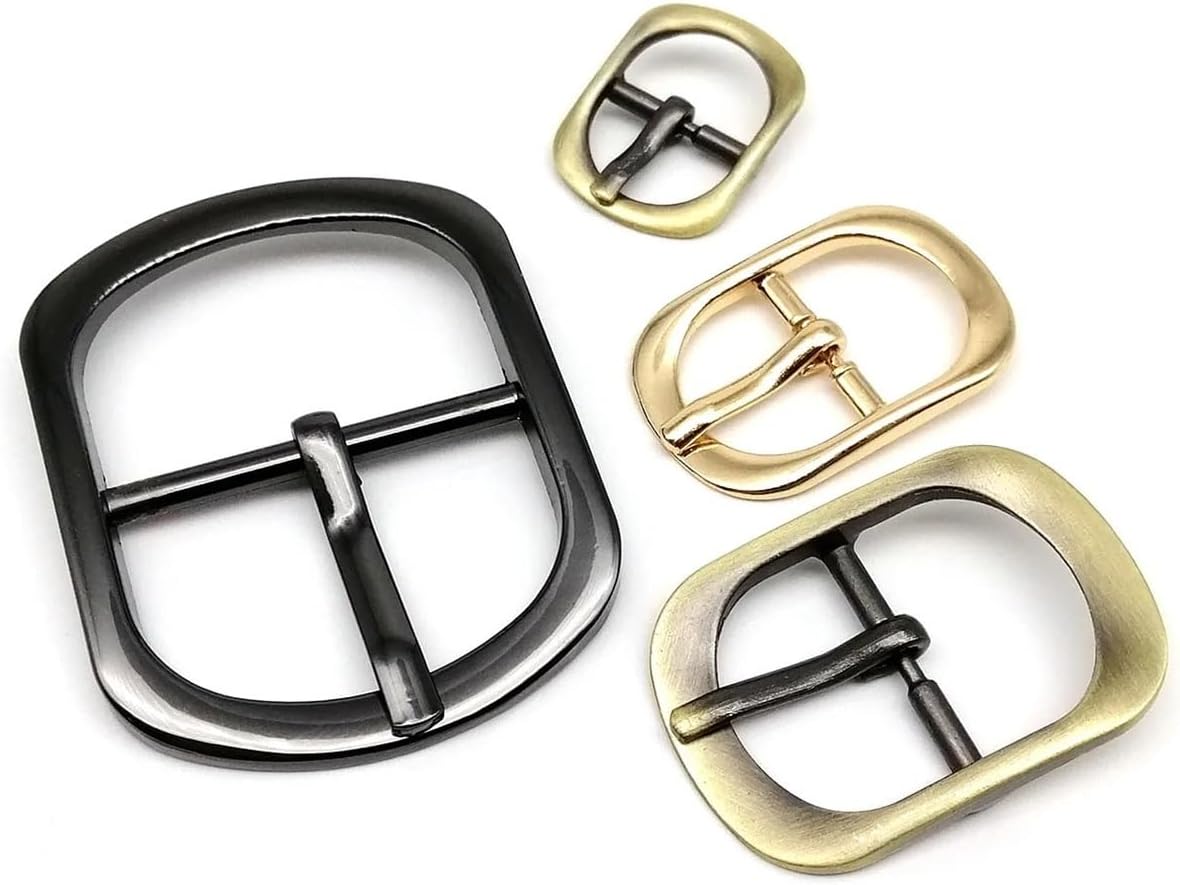 [売店] 10個入り 内幅13 15 20 25 32 38mm 調整ローラーピンバックル スナップオーバルリング レザーバッグ ハ