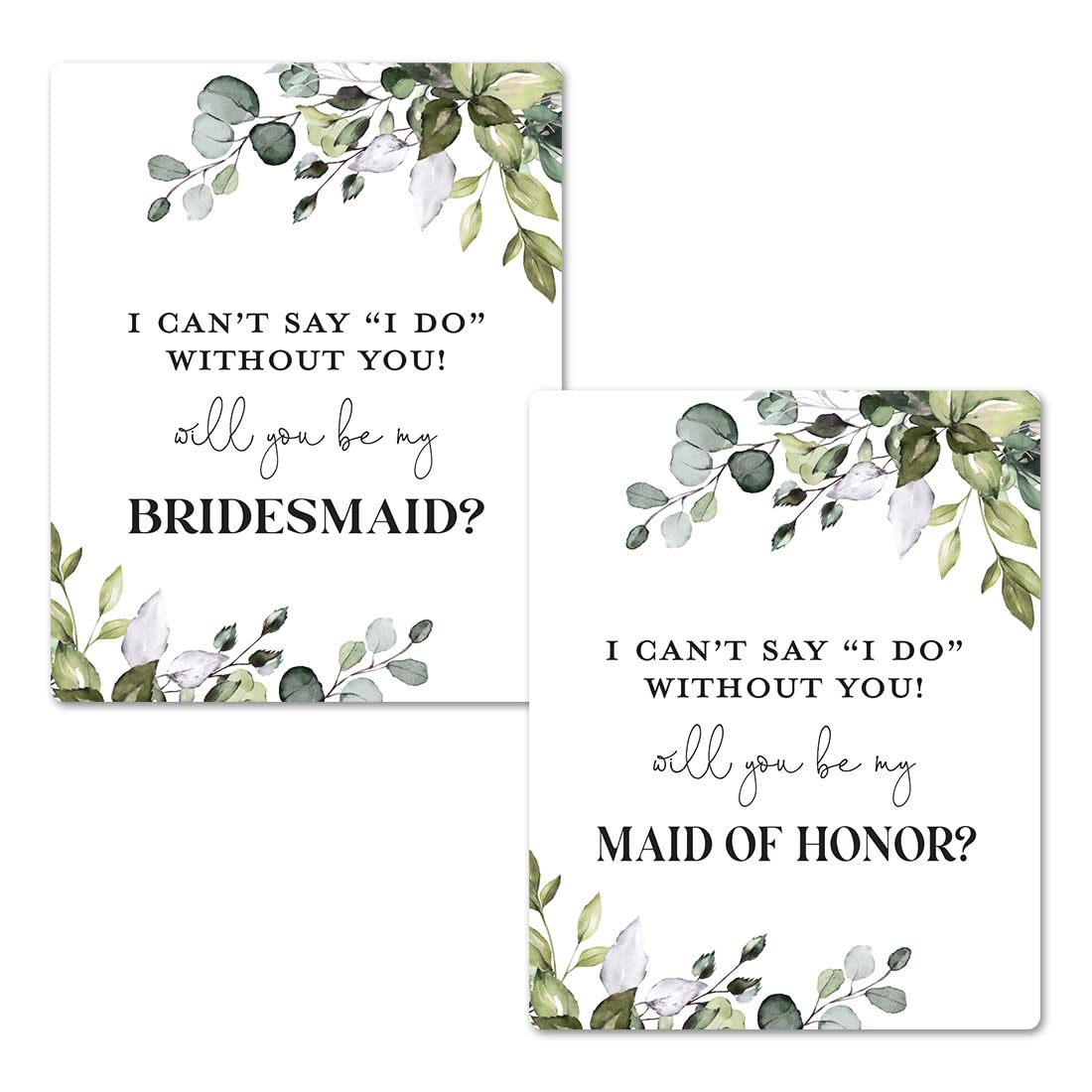 Amazon.com: Boho Eucalyptus Bridesmaid Proposal Labels | Will You be My  Bridesmaid Wine Labels | Bridesmaid and Maid of Honor Gift Box Labels| I  Can't Say I Do Without You Maid of