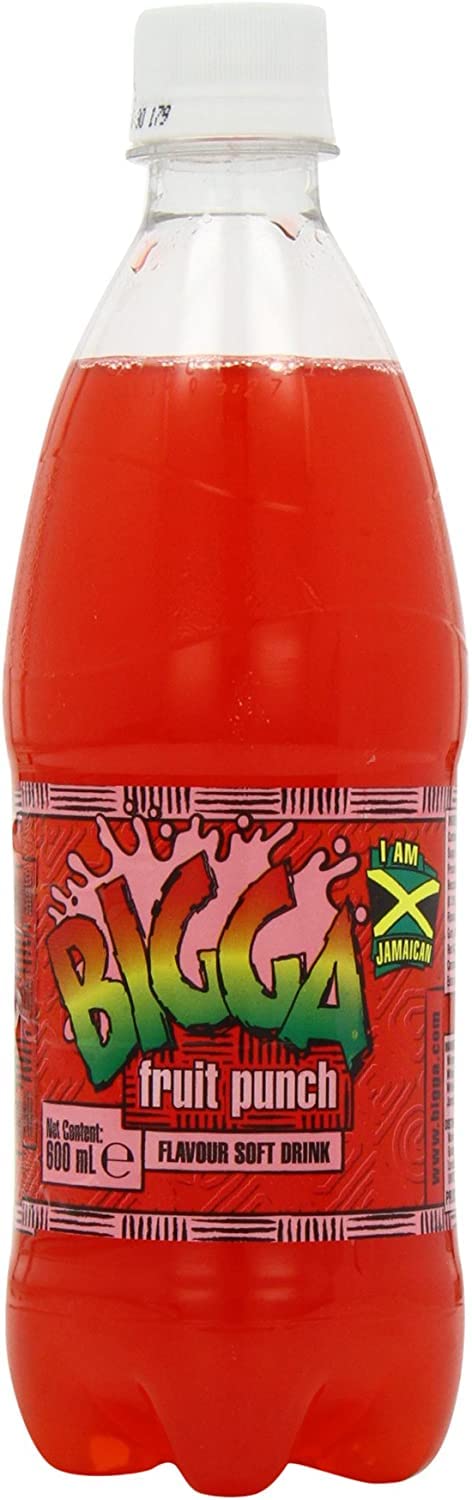 ( 12 Pack ) Bigga Fruit Punch Flavour Soft Drink 500ml