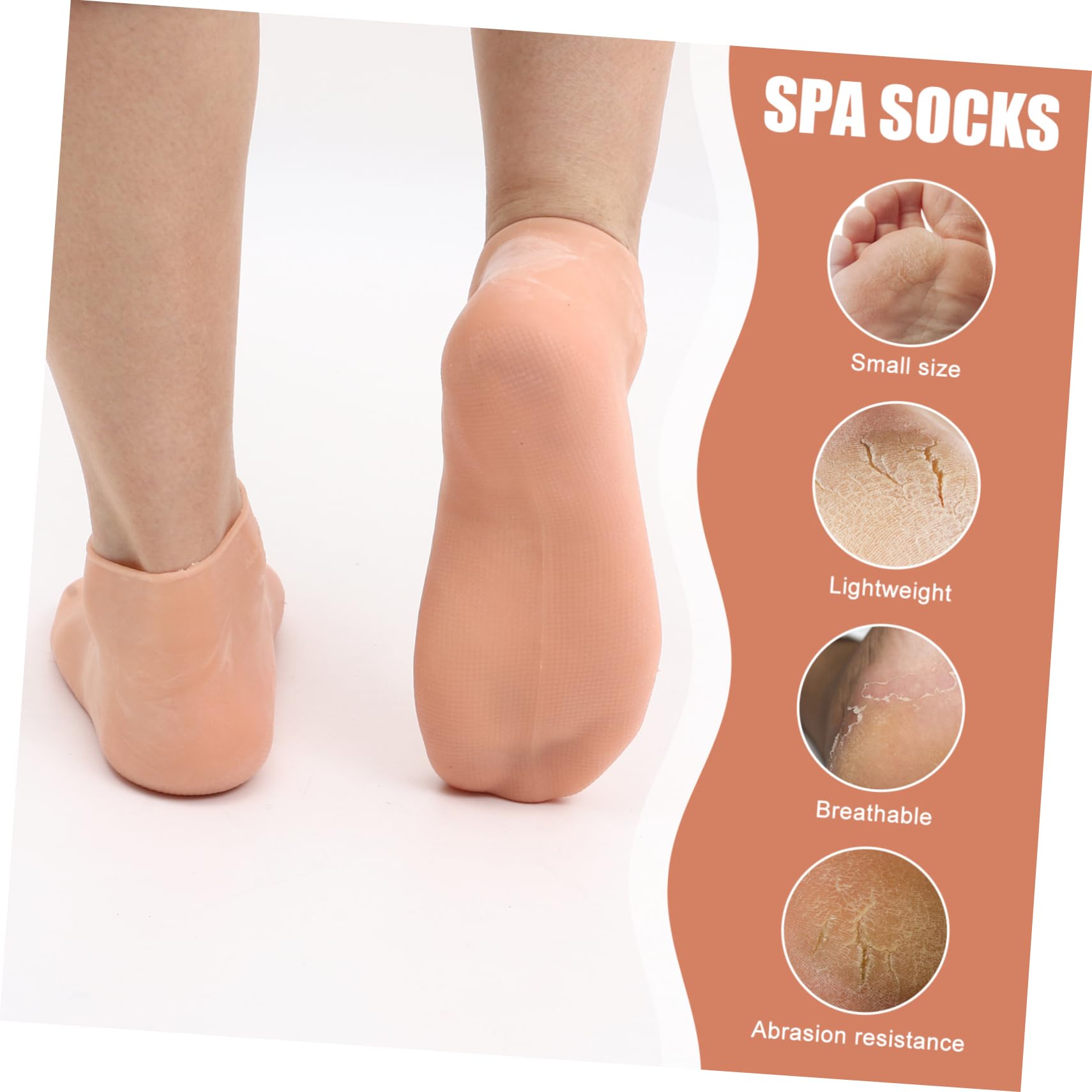 DOITOOL Moisturizing Foot Socks for Dry Cracked Feet Exfoliating Foot Gloves Elastic Socks Lotion Lock
