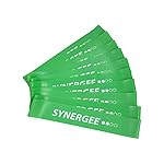 Synergee 10 Pack Mini Band Resistance Loop Exercise Bands Green Medium Resistance