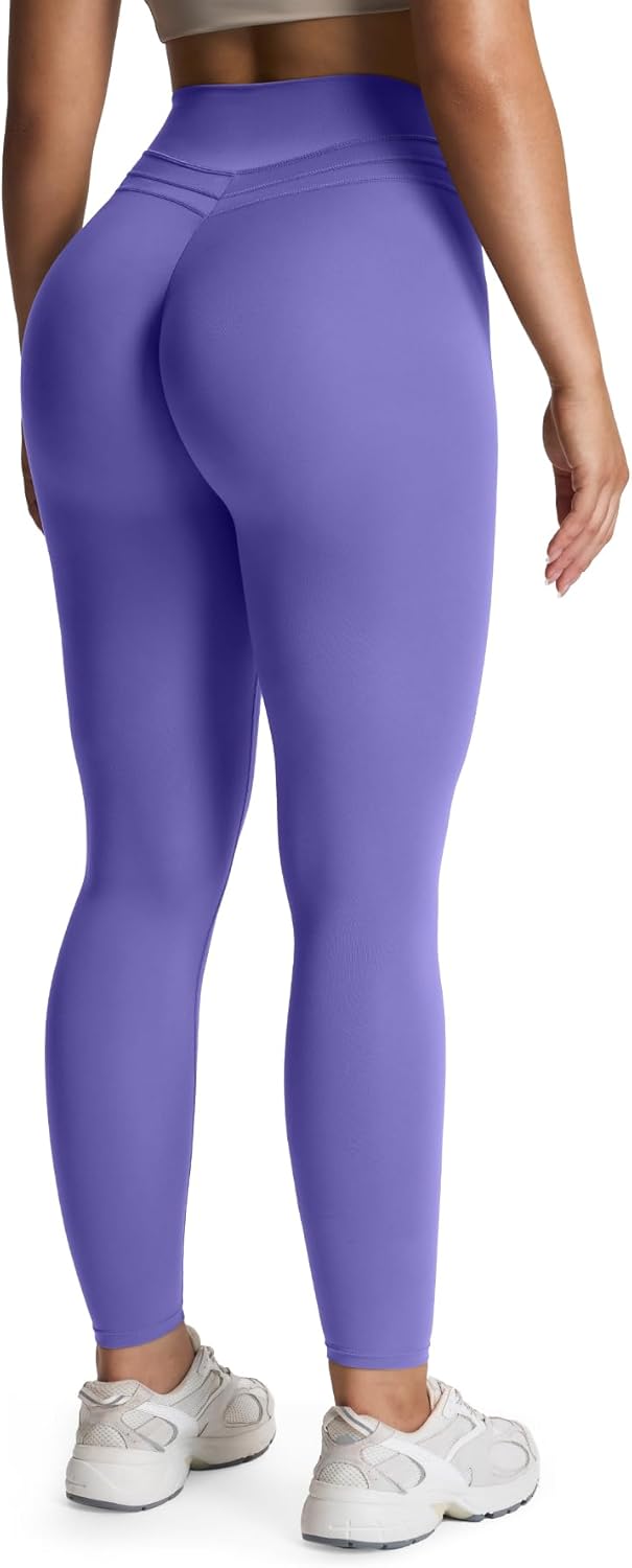 Aoxjox High Waisted Workout Leggings for Women Scrunch Tummy Control Luna Buttery Soft Gym Yoga Pants 26" - Image 4