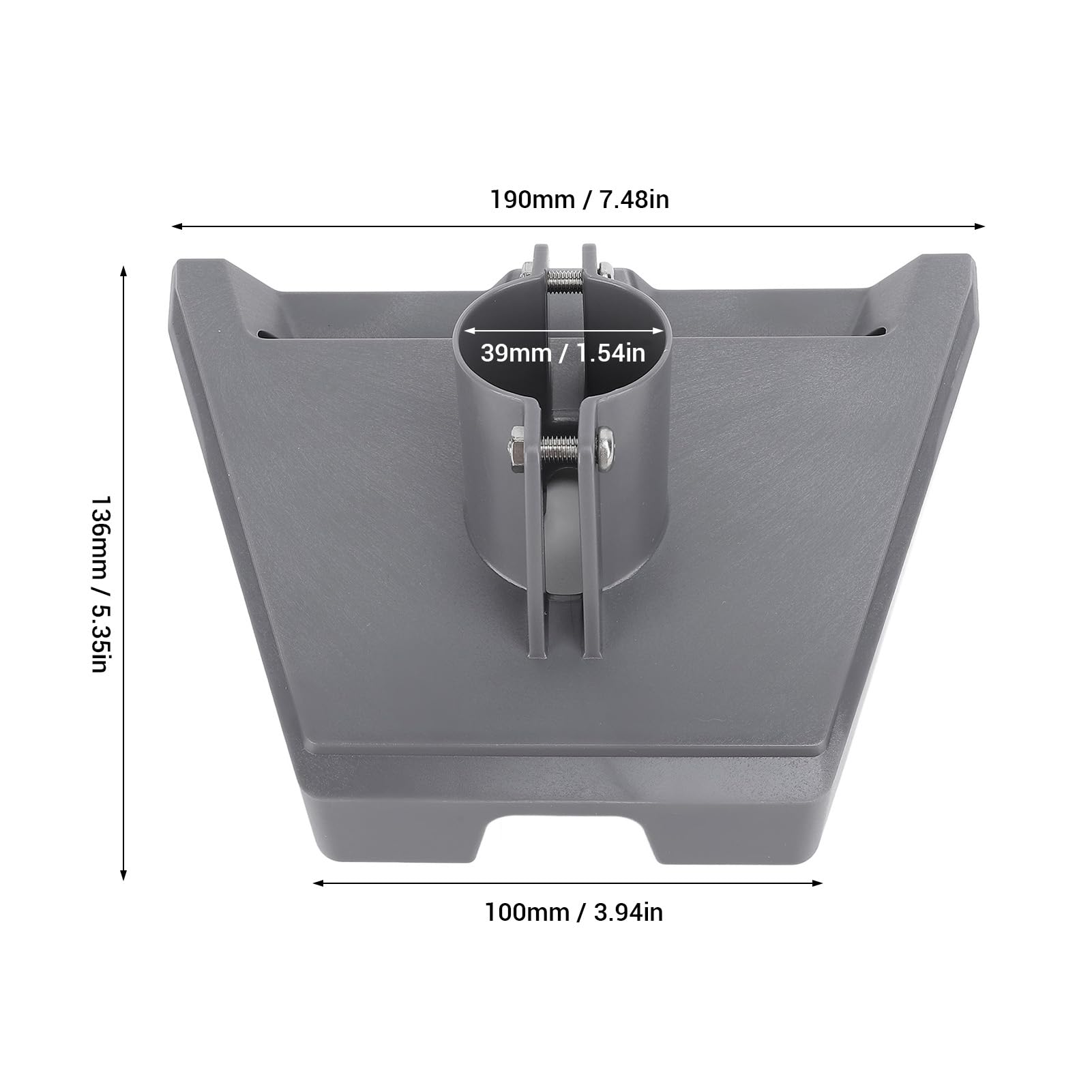 Fockety Adaptateur de Tuyau Gen 3, Support Stable en Plastique de 39 Mm, Kit de Montage de Poteau à étanchéité Réglable pour Antenne Parabolique V3, Kit de Montage D'adaptateur de (Grey)