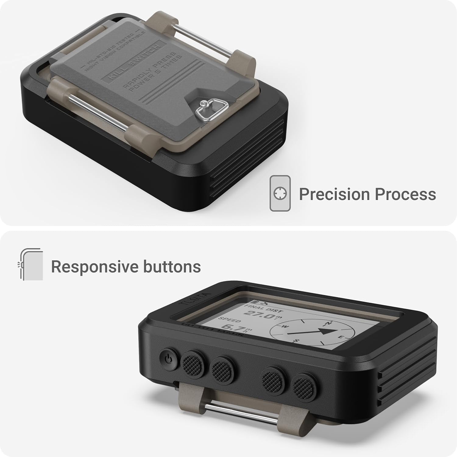 TUSITA Silicone Case Compatible with Garmin Foretrex 801 901 - GPS System Accessories