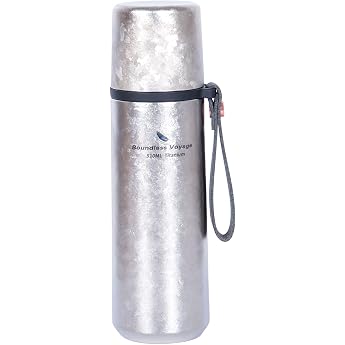 iBasingo Ti3011D Titanium Vacuum Flask with Filter Cup Lid 510 ml