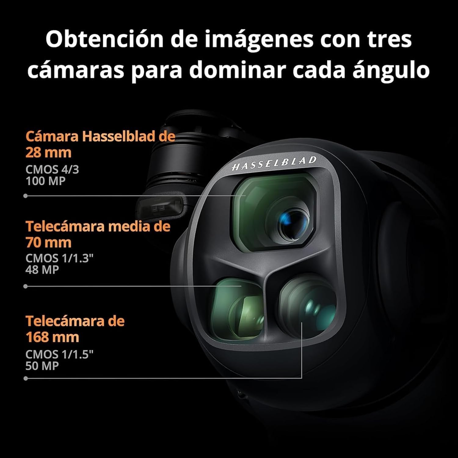 DJI Mavic 4 Pro con DJI RC 2, dron tricámara insignia con cámara Hasselblad de 100 MP y sensor CMOS 4/3, dron para profesionales, transmisión de 30 km, 51 min de tiempo de vuelo