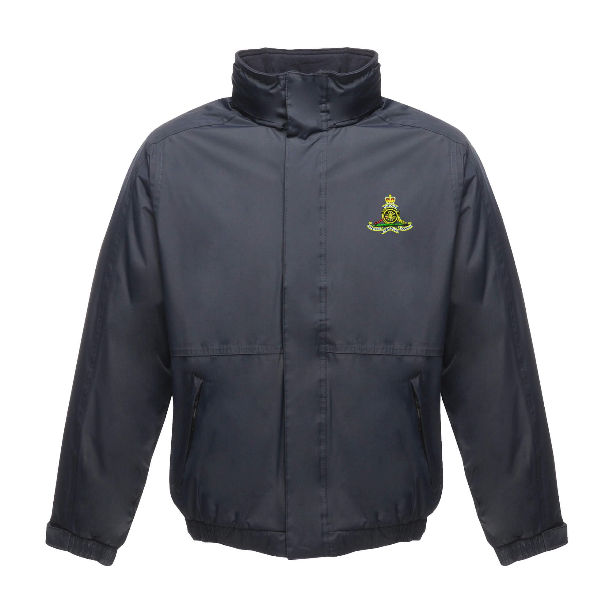 The Military Store Men's Navy Royal Artillery Embroidered Waterproof Jacket With Hood, 3X Large