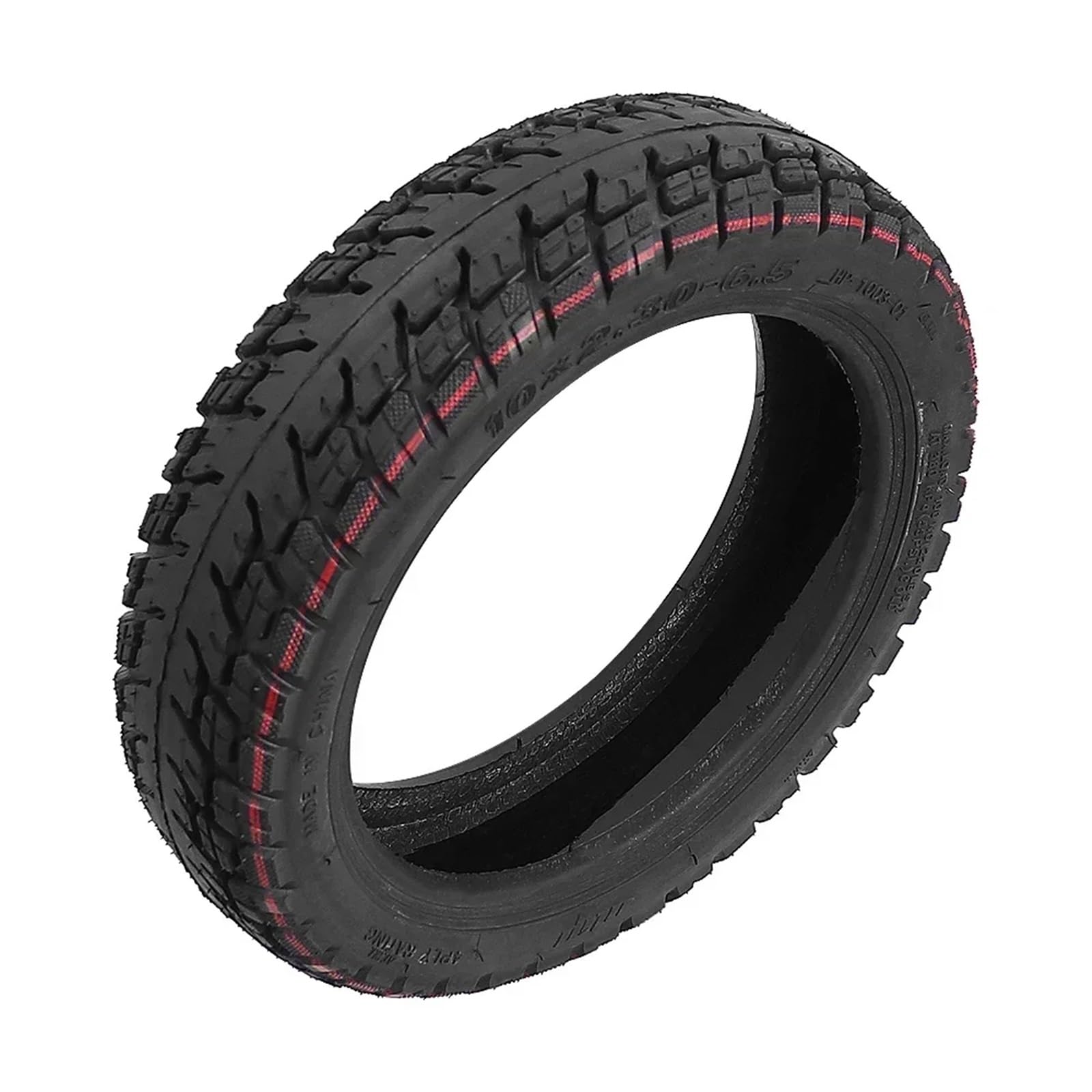 Pneu Trotinette Electrique,Roue Trottinette Electr Pneu tubeless 10x2.3-6.5 for trottinette électrique tout-terrain, pneu auto-réparateur à vide avec valve