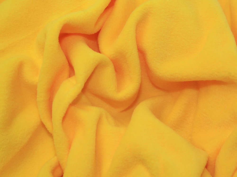 60" wide Anti-Pil Polar Fleece Fabric Yellow - per metre