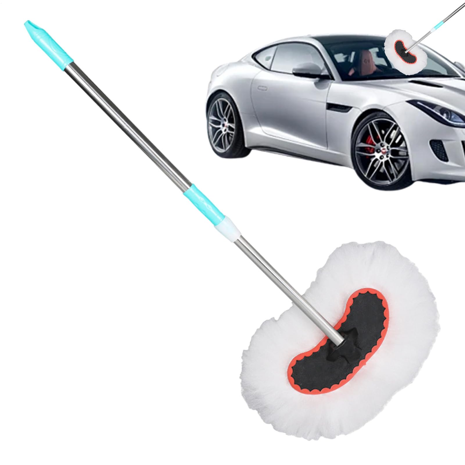 Mop Samochodowy Akcesoria Do Czyszczenia Z Regulacją Długości | Mop Do Mycia Pojazdów Dla Ciężarówek SUV Wnętrza Pojazdu I Zewnątrz Garaż Początkujący
