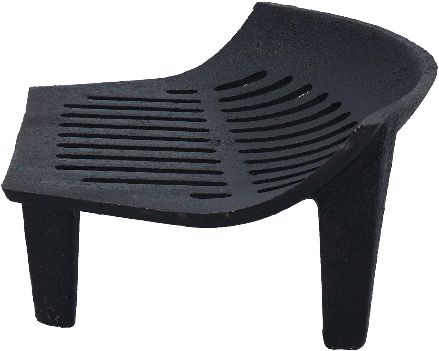 AB Tools 12" Fire Grate for 14" Fireplace Cast Iron Coal Log Black Front Open Basket