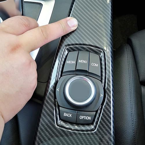 Miniatura 3 de YIWANG Cubierta de panel multimedia interior de ABS, 1 pieza para BMW Serie 3 GT F30 F33 F34 F36 316 318 320 2013-2018 accesorio de coche (fibra de