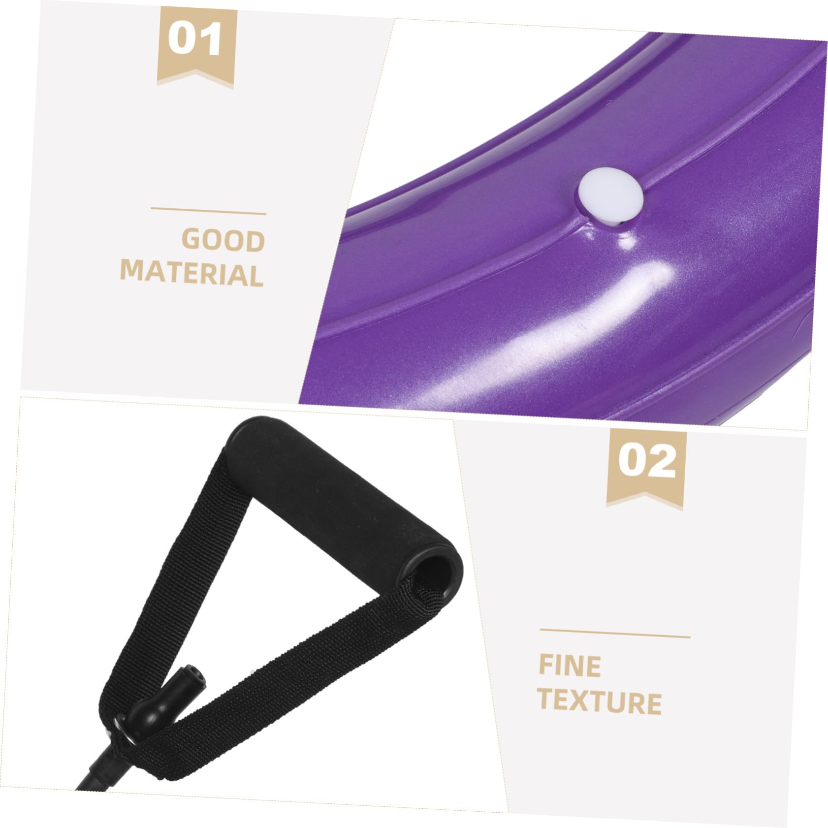 YARNOW Supporto per Palla da Yoga 60cm, Base Fissa Antiscivolo | Pvc Porpora, Impugnatura Integrata, Struttura Ispessita, per Pratica Domestica e Attività All'aperto