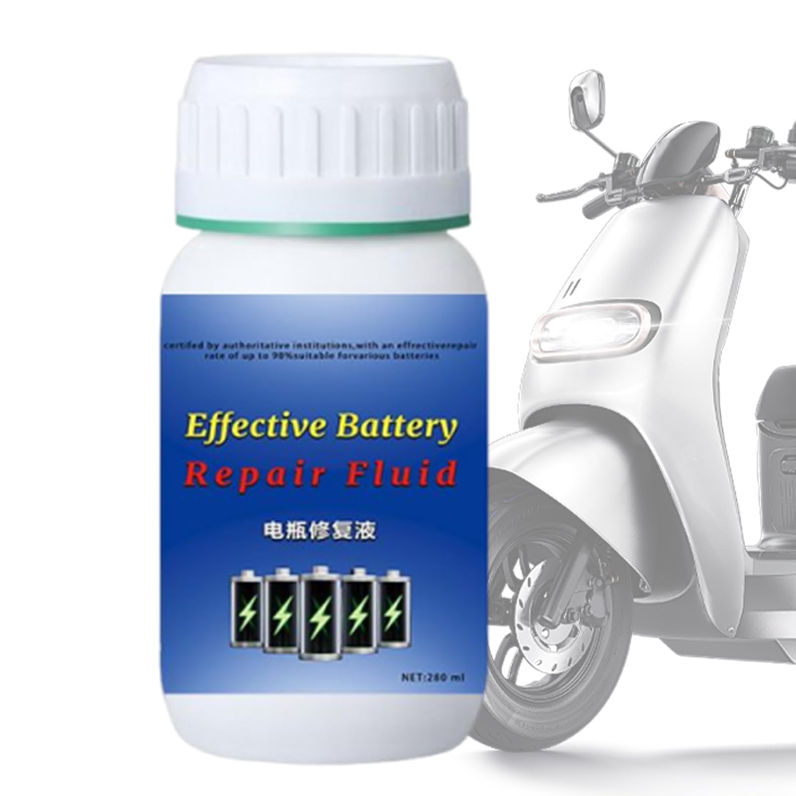 Desolfatatore per Batterie | Soluzione Riparazione Accumulatori 280ml - Additivo Manutenzione per Carrelli da Golf, Auto, e Barche