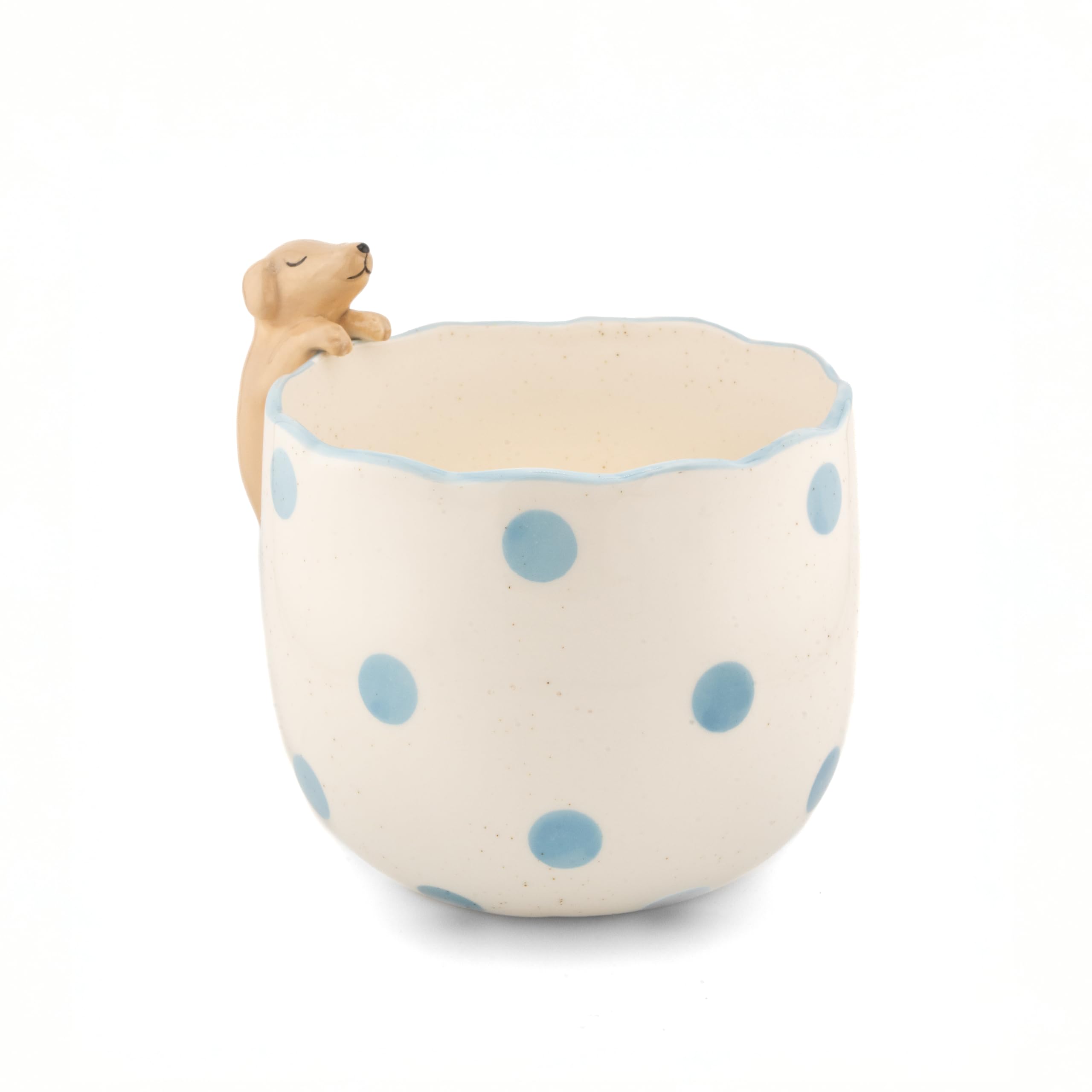 Sass & Belle Peeking Dog Planter - Indoor Plant Pot, Animal Design for Cactus or Succulent, Ceramic Planter for Home Décor, Flower Pot Designed by Sass and Belle