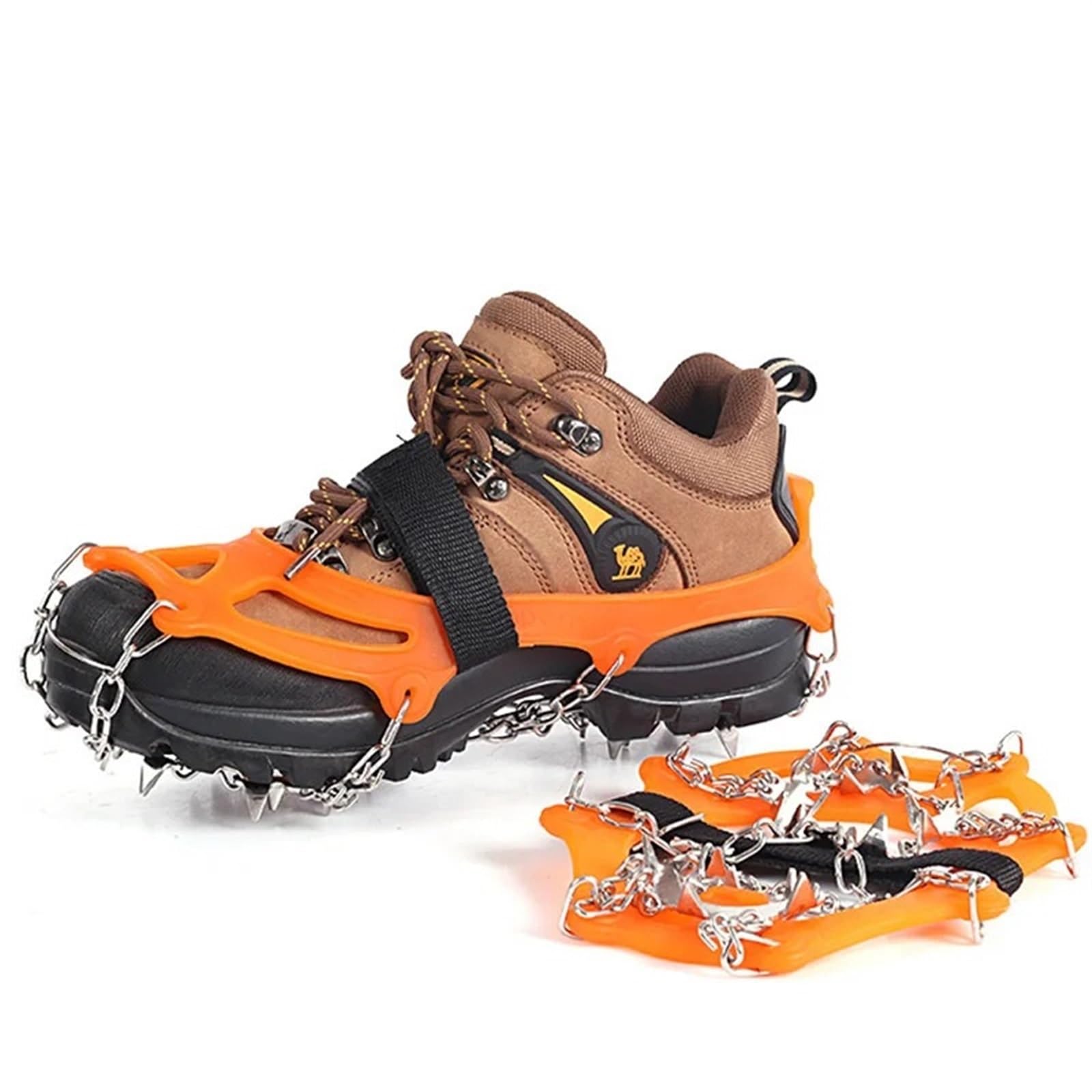 Eisgreifer-Spikes mit 18 Zähnen for Schuhe – rutschfeste Schnee- und Eisstollen for Klettern und Gehen auf Eis
