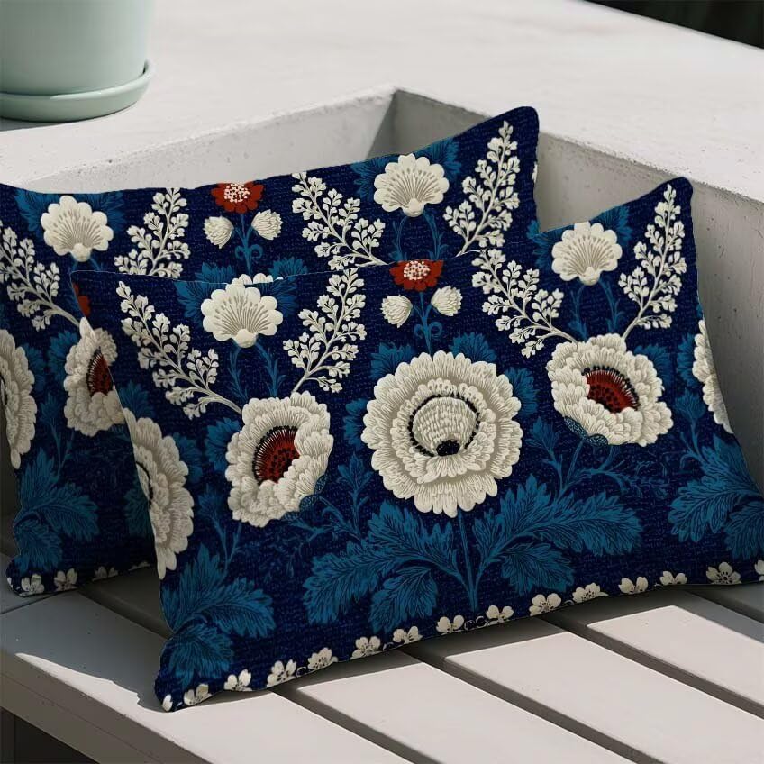 Housse de coussin 60x90cm coussin extérieur imperméable violet lot de 2 - 2