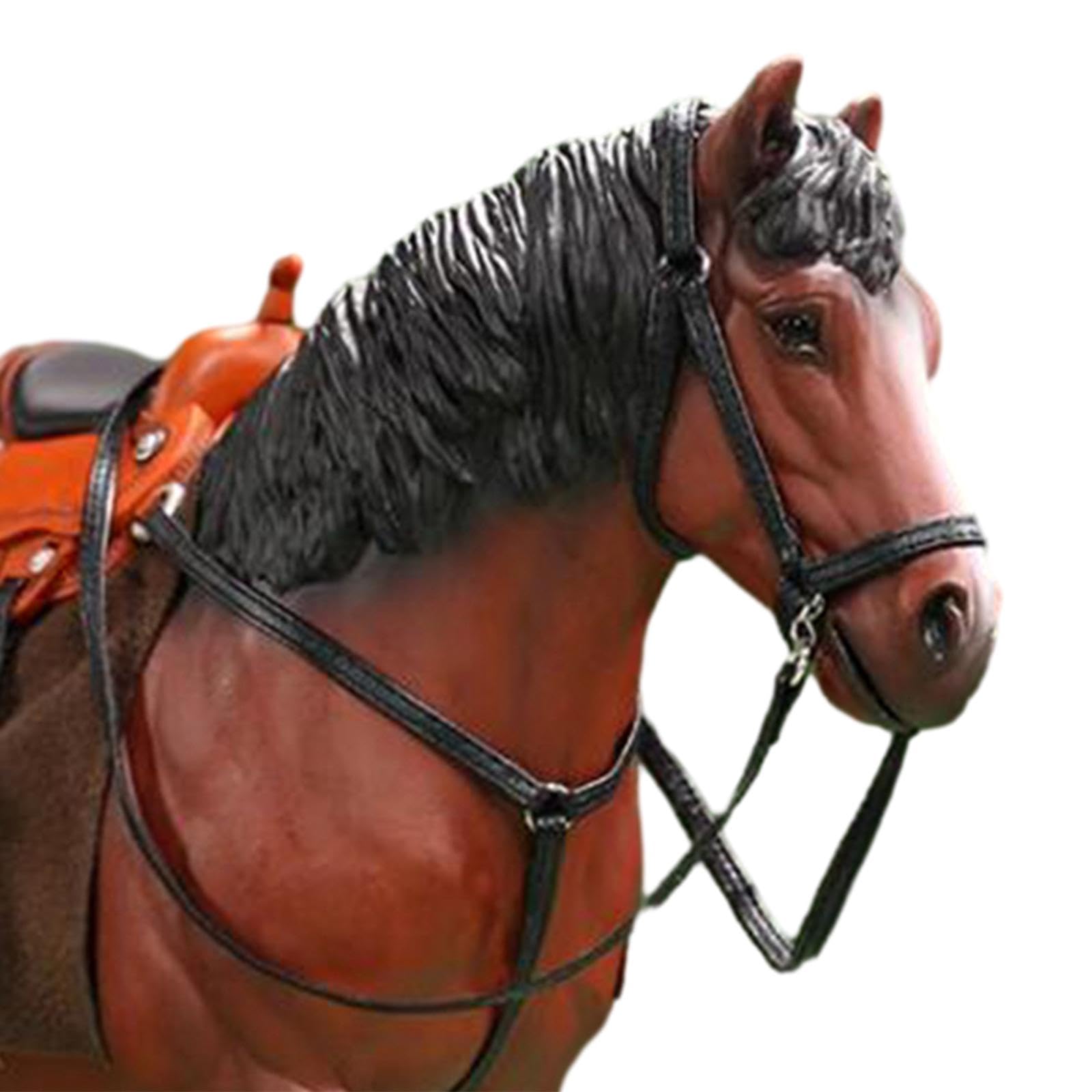 Figuras de Caballo a Escala 1/12, Figuras de Caballo coleccionables para Figura de acción de 6 Pulgadas, marrón