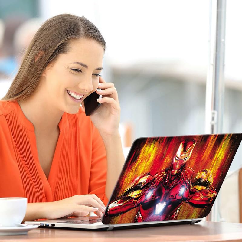 Image of Galaxsia Iron Man Full Vinyl Laptop Skin /Sticker /Cover for 13 to 13.3 Inches Laptops Laminated-Removable-HD Quality Compatible for Hp-Dell-Sony-Lenovo-Asus etc.(13x9.2 Inches)