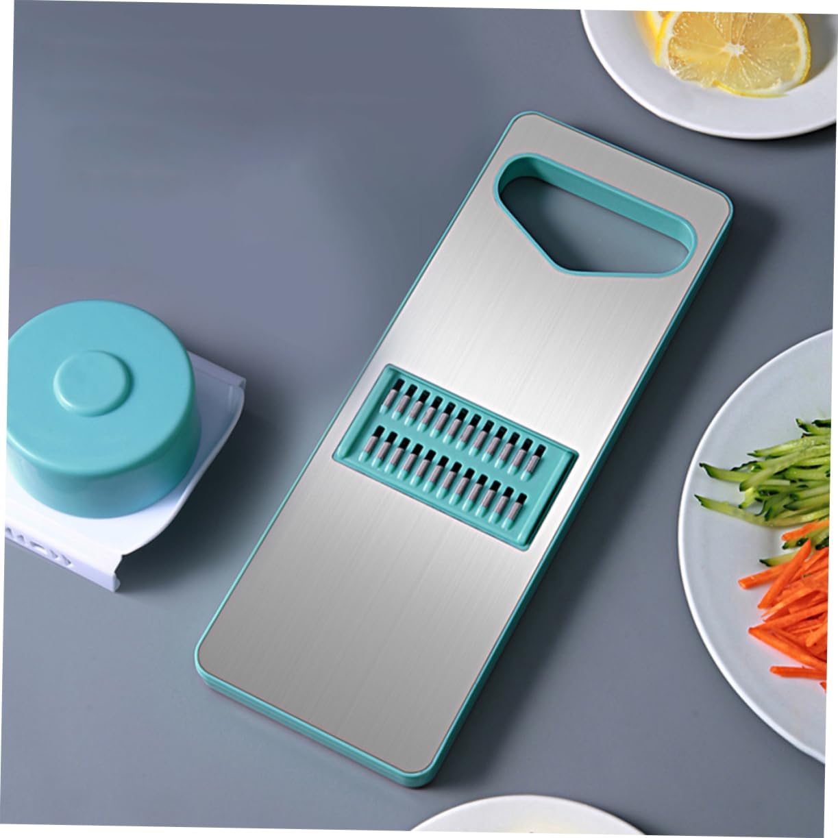KICHOUSE Stainless Steel Vegetable Slicer Mandoline Potato Cutter French Fry Potato Cutter Grater for Kitchen Ergonomic Handle Easy to Use
