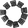 10pcs Camping Awning Tent Plastic C Clips for 10mm-13mm Poles Black