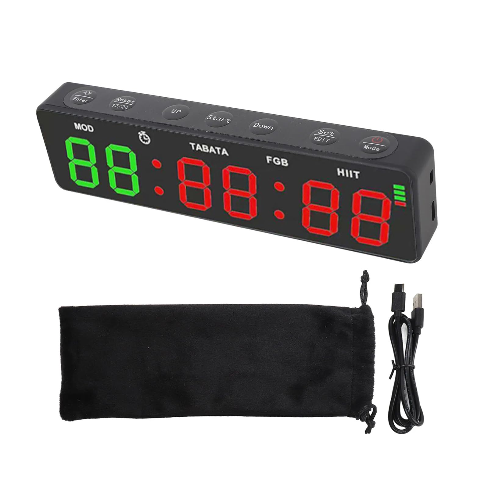 Chronomètre de sport LED USB C avec minuteur de cuisine