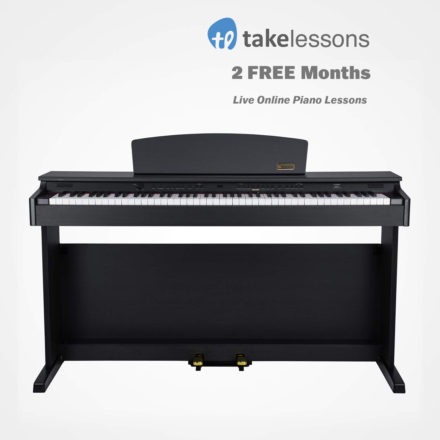 Artesia DP-2 Series 88 tasti ponderati Consolle tradizionale con panca abbinata, palissandro scuro