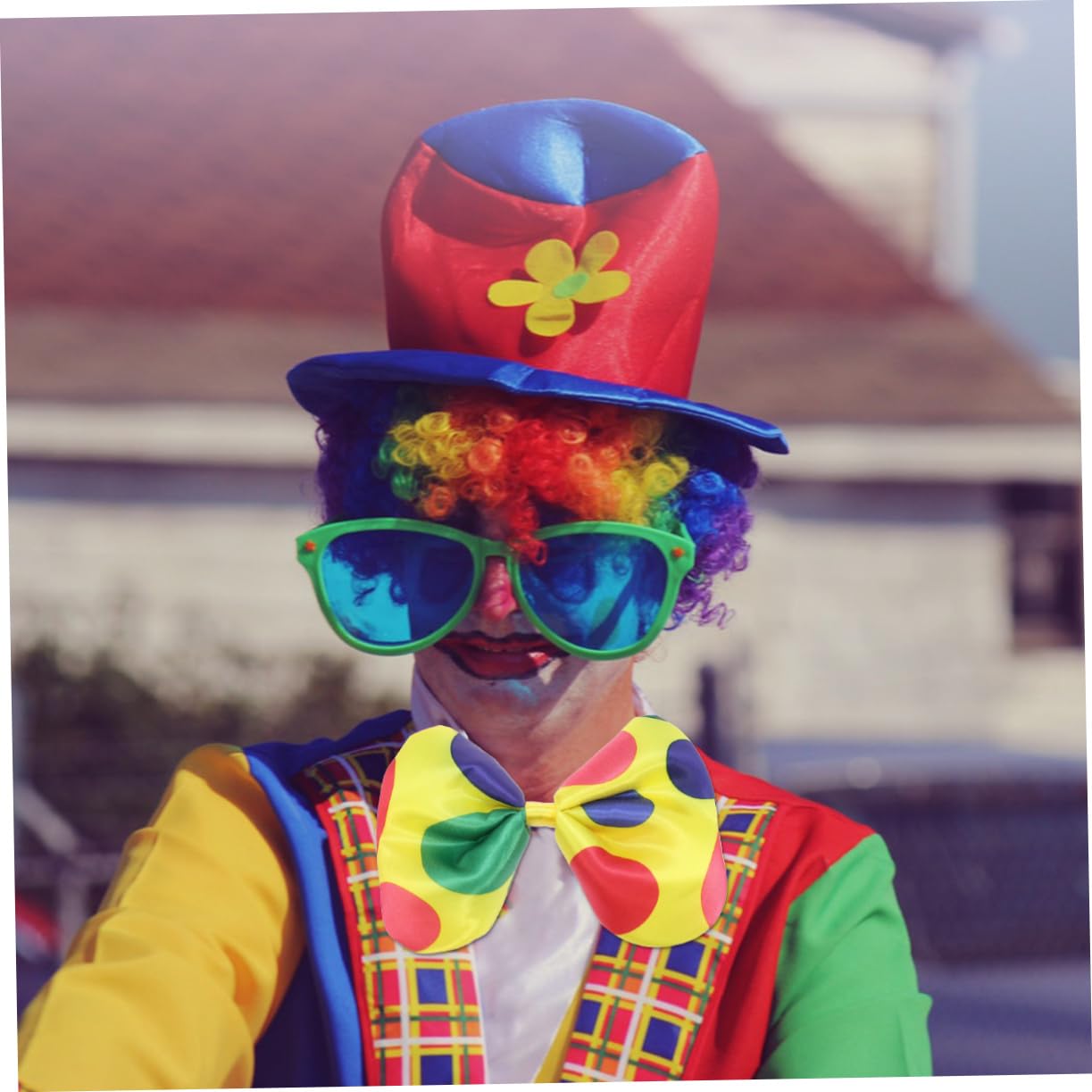 Veemoon Halloween Clown Bow Tie Jumbo Clown Bowknot Tie Satin Costumes Accessories