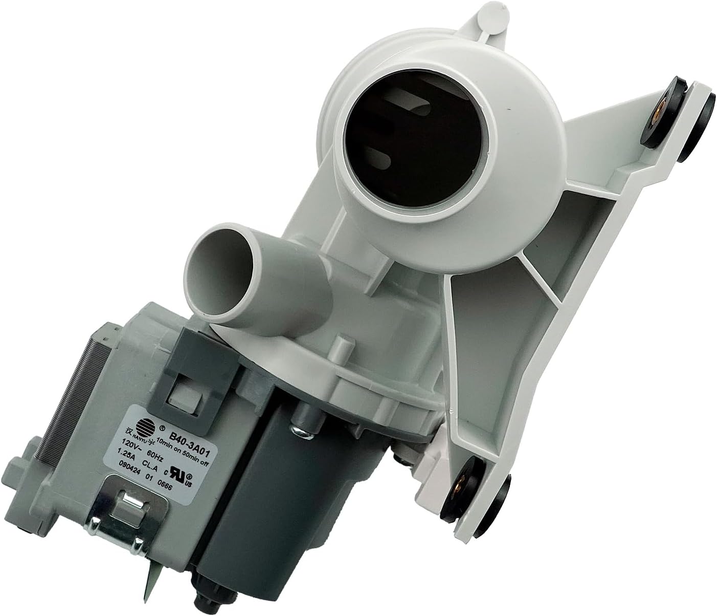 WH23X25518 Front Loading Washer Drain Pump Assembly 120V, 60Hz 1.25A Replacement for AP7195487 PS16743374 WH23X10038 WH23X25461 WH11X34740 WH23X10028 Compatible with GE Washer