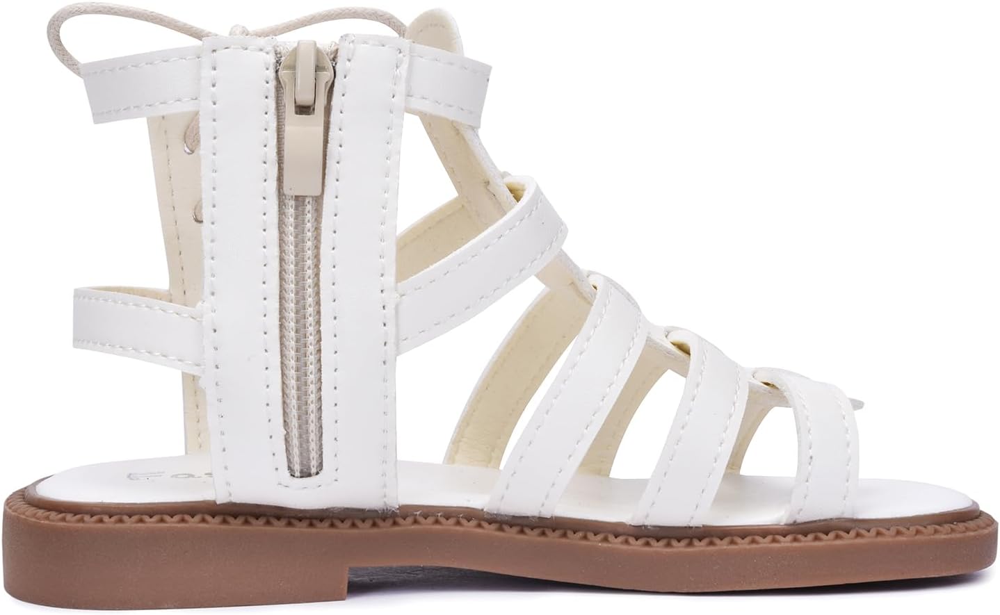 Skeblo Girls Rivet Gladiator Sandals Summer Princess Dress Strappy Flats Zip Up Boots Shoes
