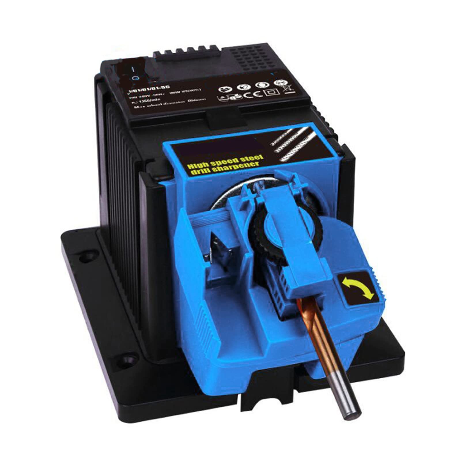 Afilador eléctrico multifuncional, herramienta de afilado de taladro de tijera de cuchillo eléctrico multifuncional con rueda abrasiva para cocina, ancho de ángulo ajustable