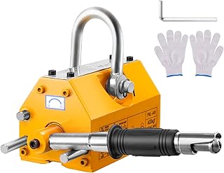 VEVOR Magnetic Lifter, 880 lbs/400 kg Pulling Capacity, 2.5 Safety Factor, Neodymium & Steel, Lifting Magnet with Release, Permanent Lift Magnets, Heavy Duty Magnet for Hoist, Shop Crane, Block, Board