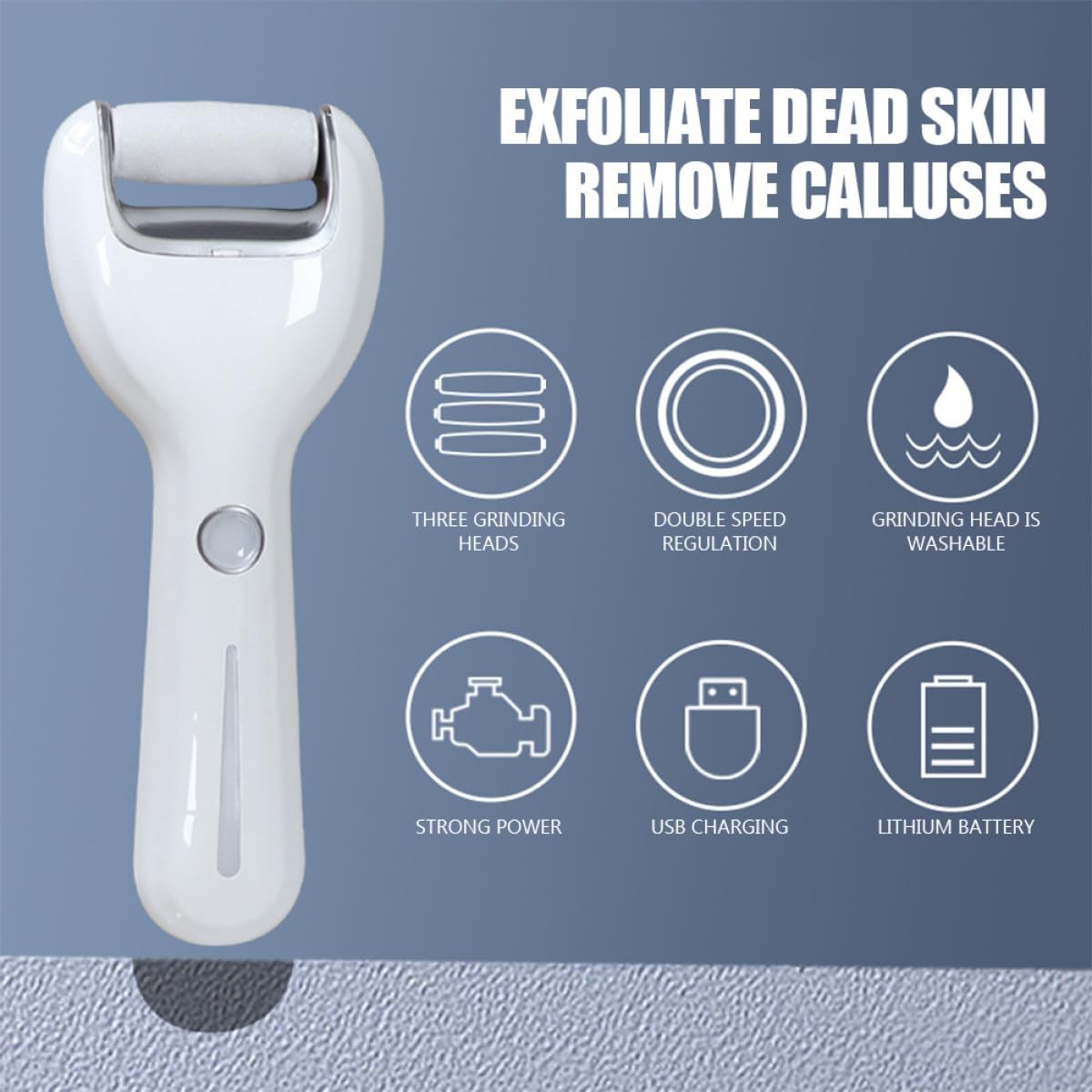 Electric Foot Callus Remover Device Rechargeable Pedicure Foot File for Dead Skin Removal at Home