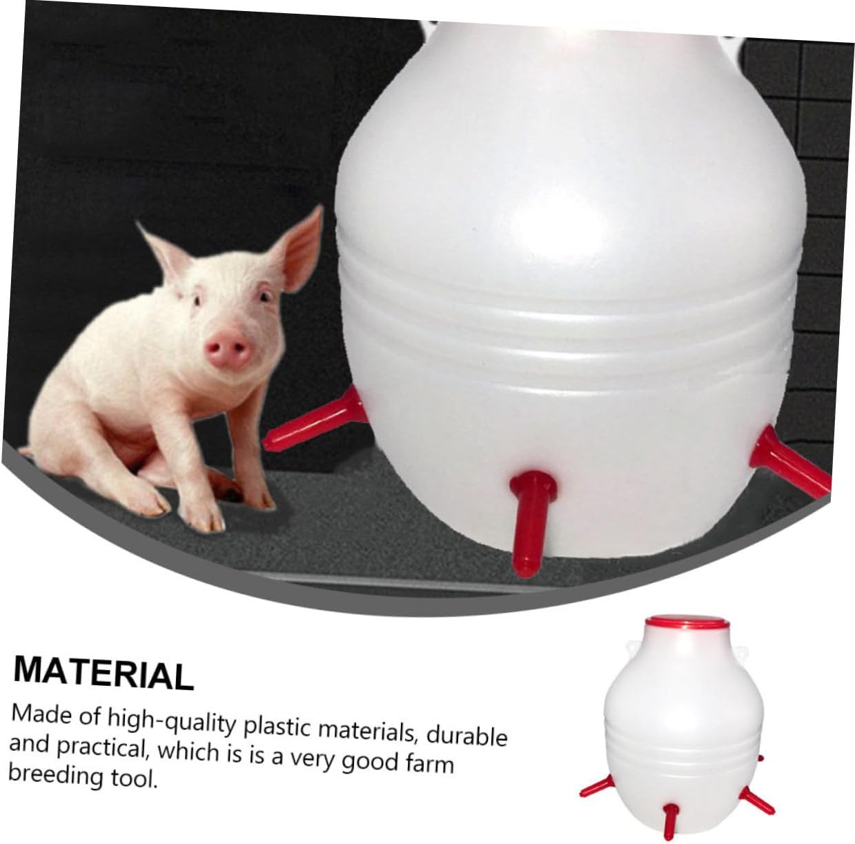 Lamb Milk Feeder with Nipples Durable Automatic Nursing Bottle for Newborn Animals Large Capacity Feeding Pot for Sheep and Goats for Farm Use
