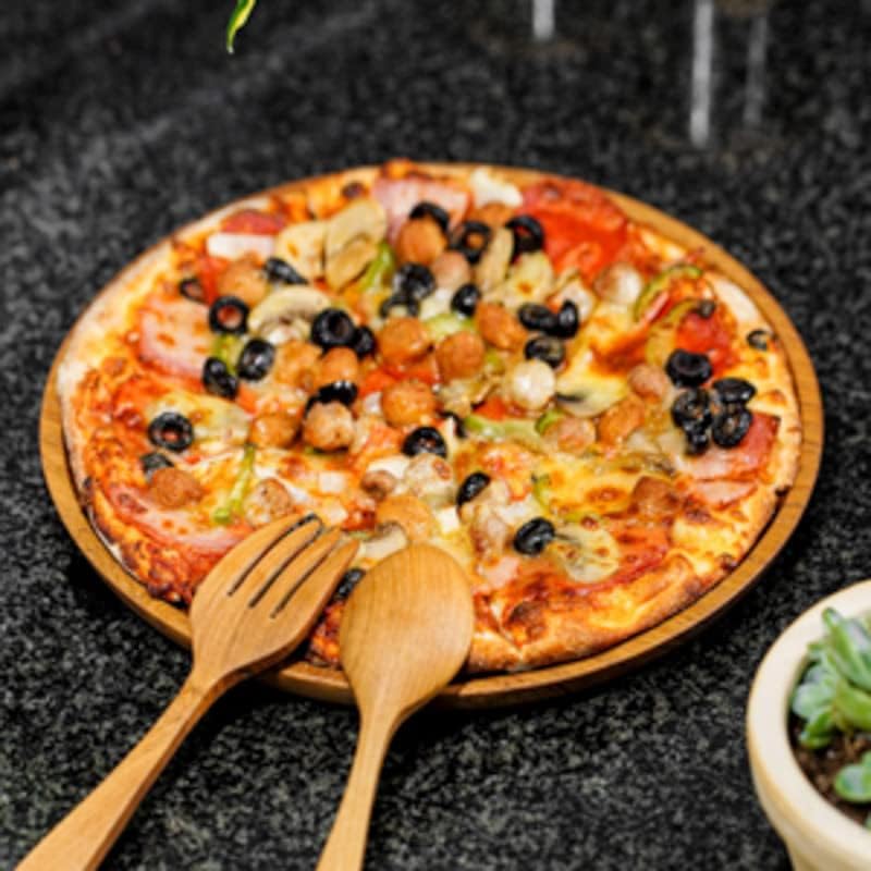 Miniatura 2 de Rainforest Bowls Juego de 2 platos de madera de teca javanesa de borde redondo de 12 pulgadas, perfectos para el uso diario, aptos para el calor y