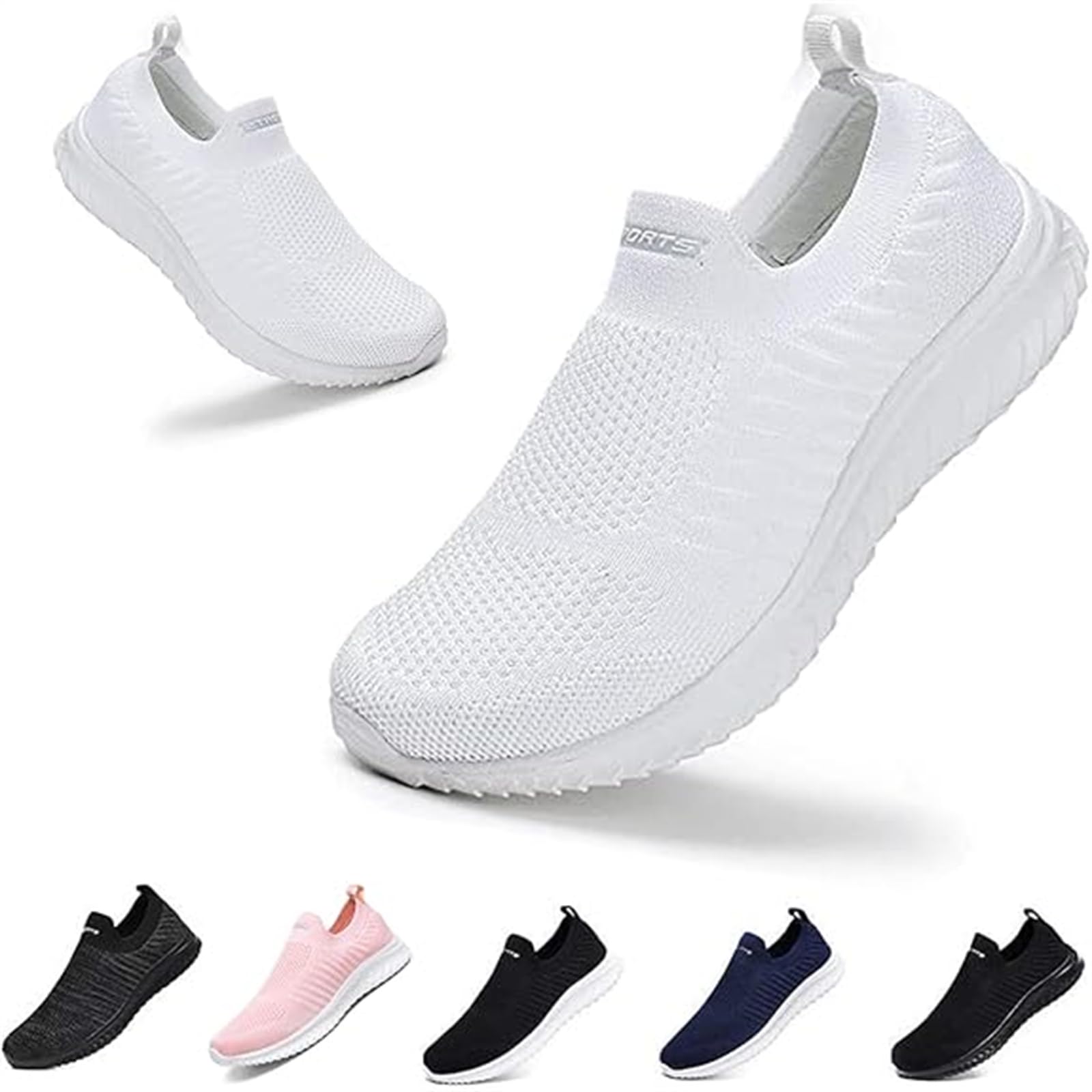 Hanani Slip On Sneakers Herren Damen Nurse Schuhe Walkingschuhe Outdoor Turnschuhe Sportschuhe Gym Bequem Leichte Schuhe Atmungsaktiv Freizeitschuhe Memory Foam Fitness Sporthalle