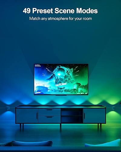 Miniatura 6 de Lumary RGBAICW - Apliques de pared inteligentes, luces de pared para interiores de 18.4 pies con 14 LED que cambian de color, lámpara de bricolaje