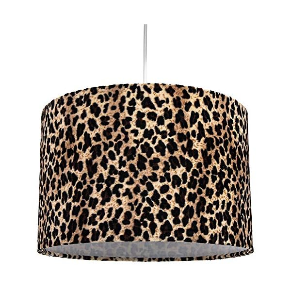 Unique and Distinctive Tiger Print Table/Pendant Lamp Shade in Brushable Velvet by Happy Homewares - Image 3