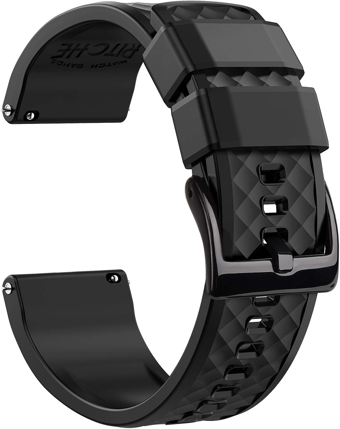 Ritche - Correas de reloj de silicona de 0.709, 0.748, 0.787, 0.827, 0.866, 0.906, 0.945pulgadas, correa de goma de liberación rápida para hombre