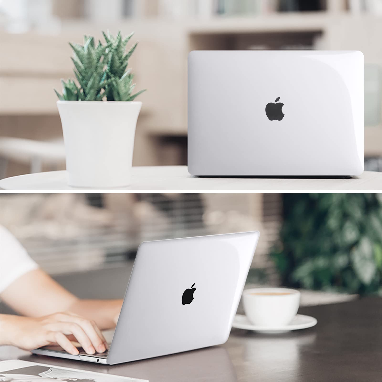 FINTIE Custodia Compatibile con MacBook Pro 13 Pollici M2/M1 (2022-2016) A2338/A2289/A2251/A2159/A1989/A1706/A1708, Cover Rigid Protettivo Guscio Rigido Case, Cristallo Chiaro