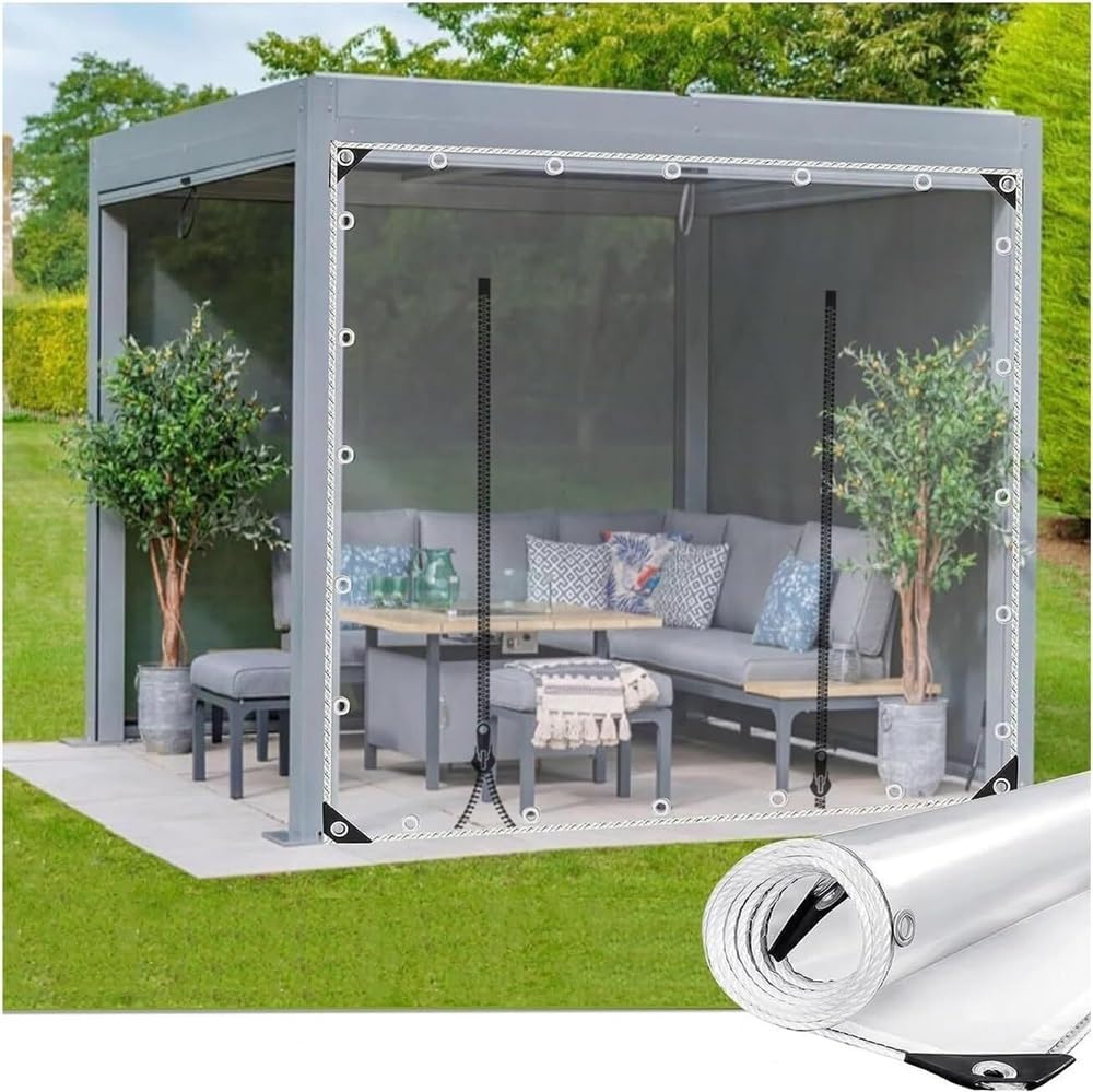 Amazon.com: Clear Tarp with Zipper Door,Heavy Duty Waterproof
