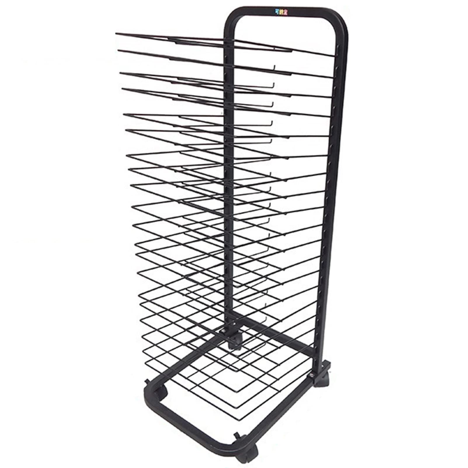 Aioneer Mobile Art Drying Rack for Classrooms for Painting Craft Artwork Canvas Storage, with 20 Shelves