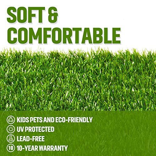 ZGR Artificial Garden Grass 5' x 8' (40 Square ft) Fake Grass, Dog Potty Grass, So ft Pet Turf Grass Mat, Non Toxic, Thick Lawn Puppy Potty Training, Dog Mat Pad, Perfect for Indoor/Outdoor Landscape