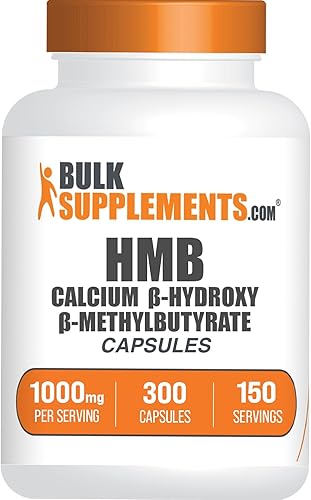 BulkSupplements. com Cápsulas HMB (Hydroxi - Metilbutirato) - Suplemento HMB para recuperación muscular y resistencia - Calcio HMB - 1000 mg por