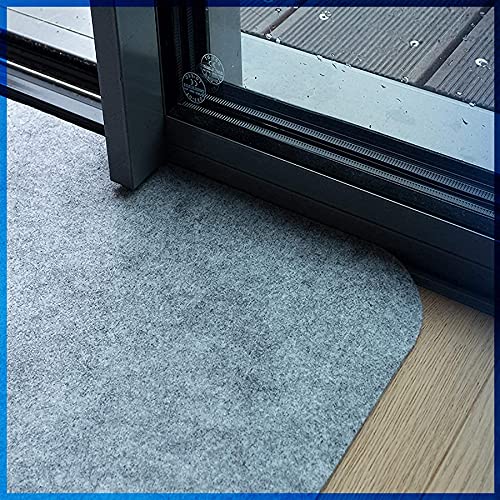 HomeProtect® | Schmutzfangmatte - SUPERDÜNN 2 mm, Selbstklebende Fußmatte, Schuhmatte, Fußabstreifer, Sauberlaufmatte, Montagematte, rutschsicher - waschbar - grau, versch. Grössen (48 x 70)