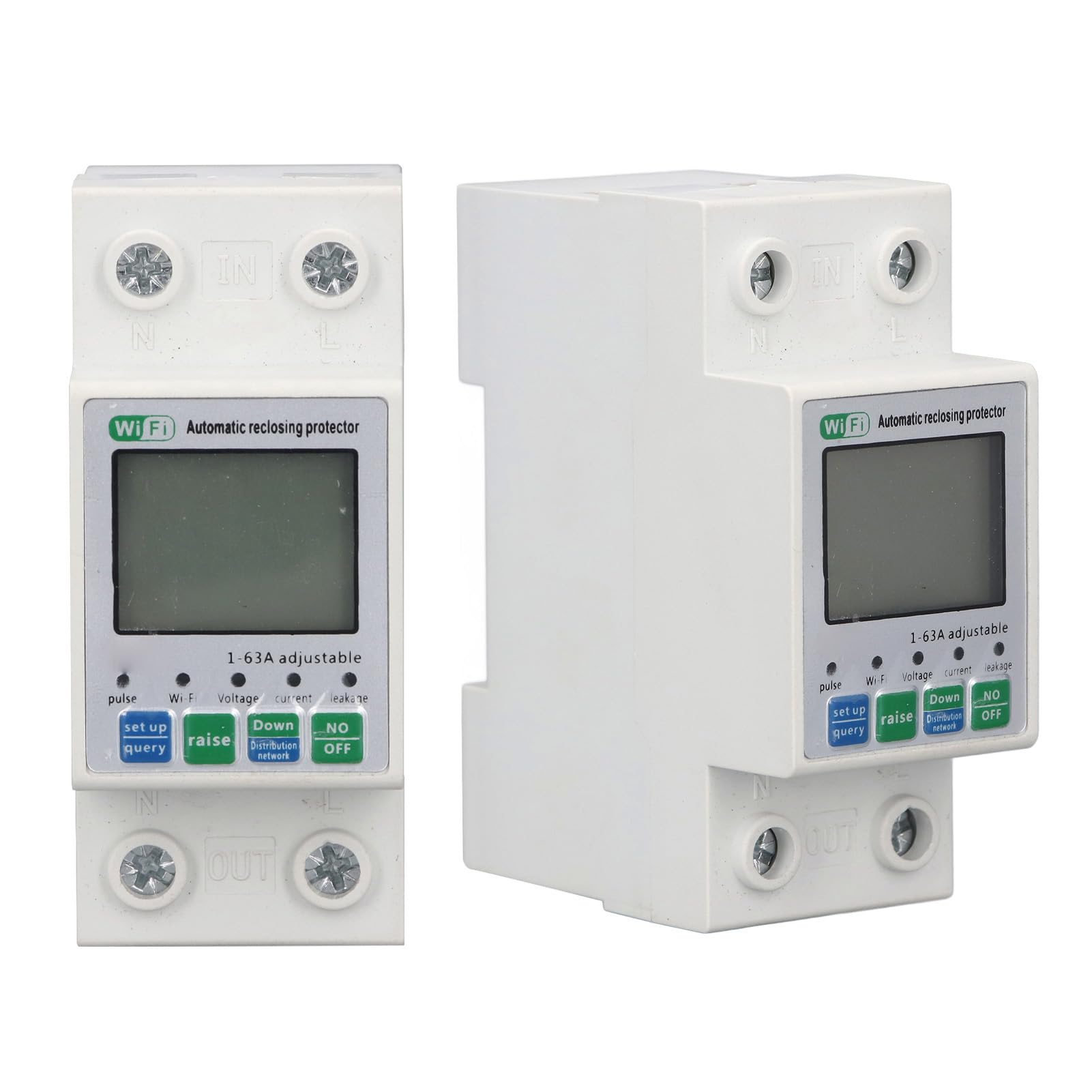 Monitor di Energia Intelligente WiFi, Misuratore di Potenza con Controllo Remoto con Avvisi Intelligenti, Misuratore di Potenza WiFi con Display Digitale Intelligente per il
