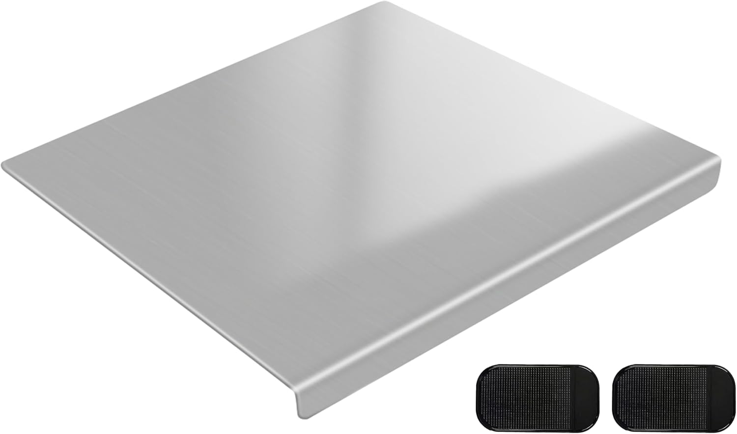 304 Stainless Steel Cutting Board with 2 Pack Non-Slip Mats, Yoposeo Heavy Duty Baking Cutting Chopping Boards for Kitchen, Meat, Fruits, Vegetables, Bread and Baking (23.6" X 15.7"/ 60 X 40cm) 23.6"L x 15.7"W