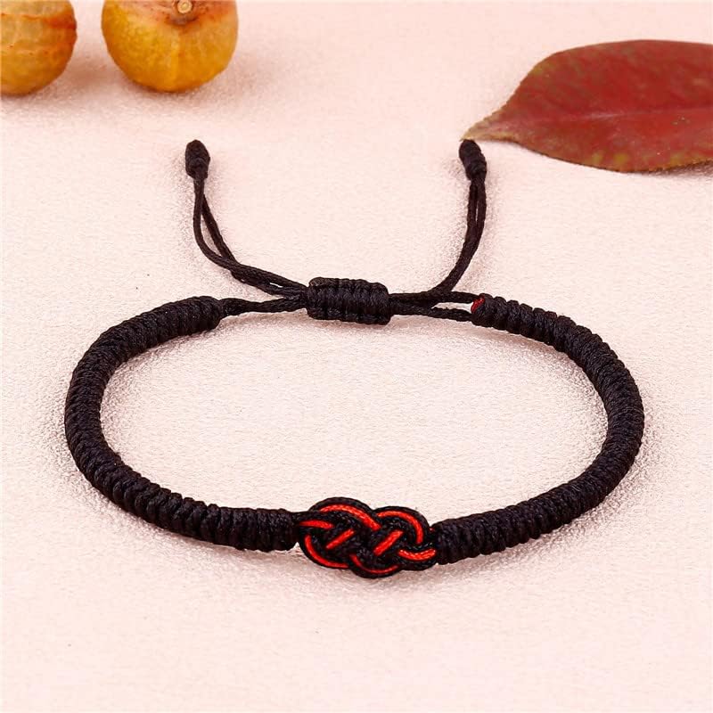Miniatura 2 de Pingyongchang Pulseras de cuerda roja para parejas, protección a juego, relaciones de larga distancia, ajustable, de buena suerte, nudo, pulsera